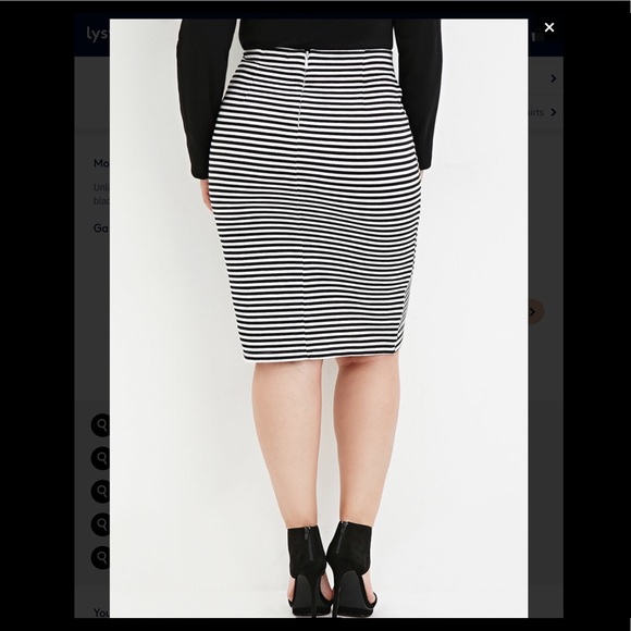 Forever 21 Plus Origami Hem Striped skirt - Picture 4 of 8